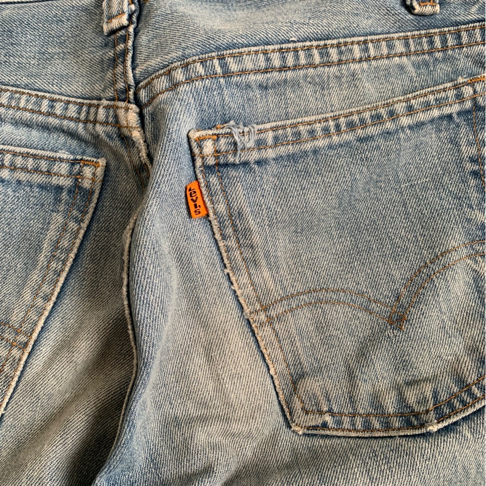 Vintage flared orange tab Levi’s